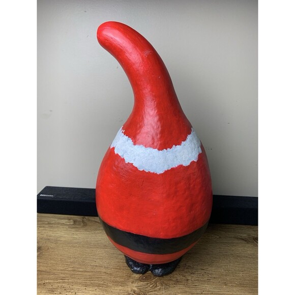 Hand Painted Santa Claus Gourd Christmas Vtg Folk Art Country Primitive READ - Picture 6 of 12